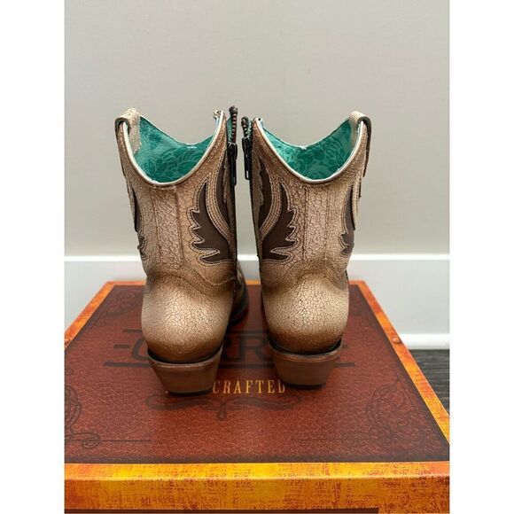 NIB Corral Bone/Brown Inlay & Embroidery Ankle Boot Size 7.5 - Picture 5 of 9